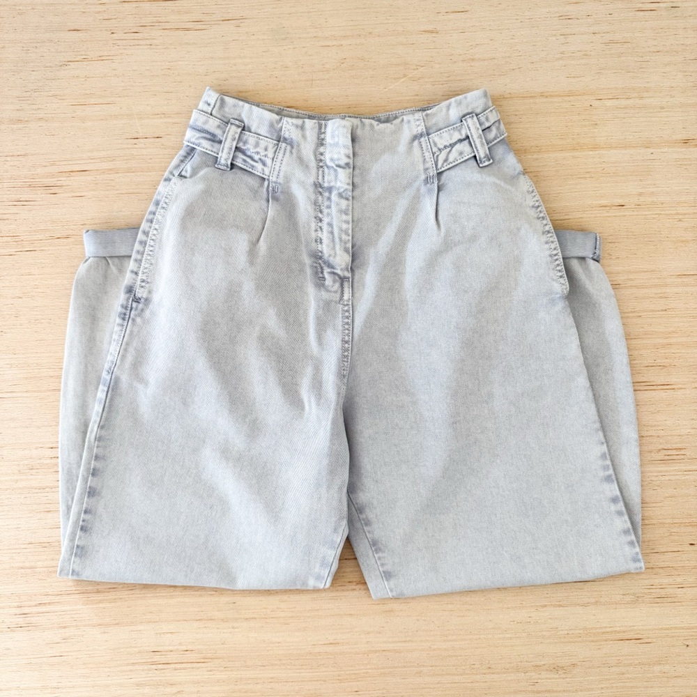 Zara High Rise Balloon Gray Denim Jeans Size 2 - Picture 3 of 13